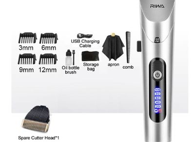Professional Electric Trimmer For men With LED Screen Washable Rechargeable Men Strong Power Steel Cutter Head