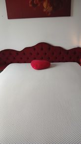 Vintage Headboard and lockers . Velvet