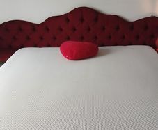Vintage Headboard and lockers . Velvet