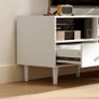 TV cabinet, TV stand for 190.5 cm screens, 3 open compartments, 3 drawers, particleboard, white Image 2