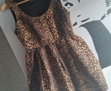 Zara brown leopard print mini dress