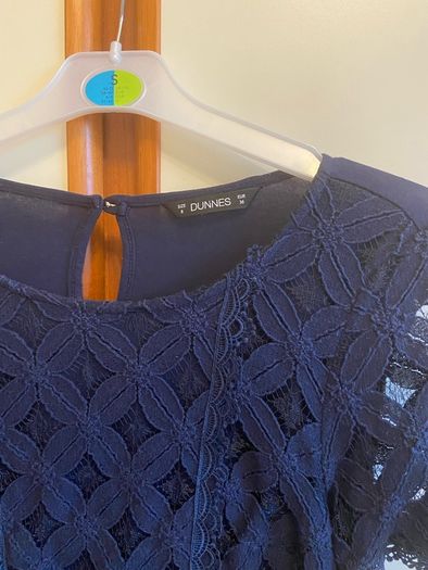 Navy top + bolero cardigan, size 8