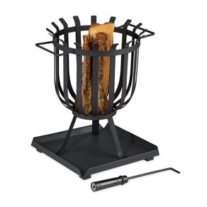 XL fire basket with base plate