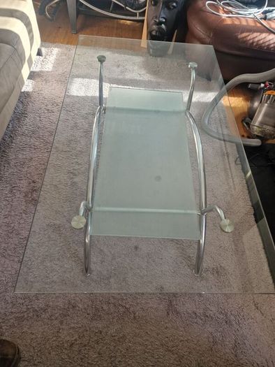 Large Designer Coffee Table Glass (2 levels)