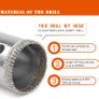 Diamond Drill Bit, Hole Saw Drill Bits Tools Set for Glass/Tile/Ceramic/Marble/Porcelain Cutting, Hollow Core Drill Bits Cutter with Diamond Coating, Carbon Steel 8mm-50mm 10 PCS Image 5
