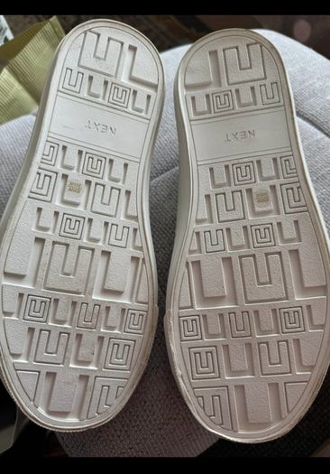 White Extra Wide Fit Patent Trainers