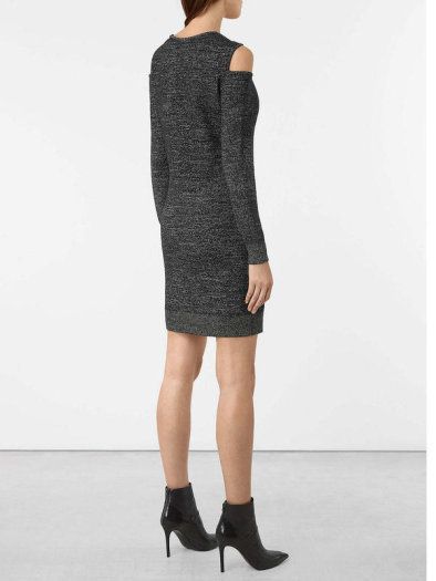 ALL SAINTS Wool Open Shoulders Knit Dress