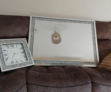 mirror and clock set