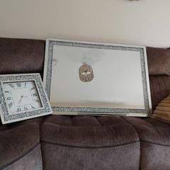 mirror and clock set