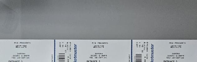3 Westlife tickets September 10th