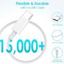 USB C to USB C Cable, 6FT USB C Charger Cable 100W Fast Charging Type C Cable for MacBook Pro 2020, iPad Pro 2020, iPad Air 4,Galaxy S22 S21 Ultra S20 and More Type-C Devices/Laptops Image 3
