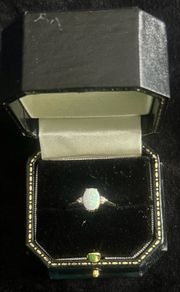 9ct Gold Opal & Diamond Ring Size O