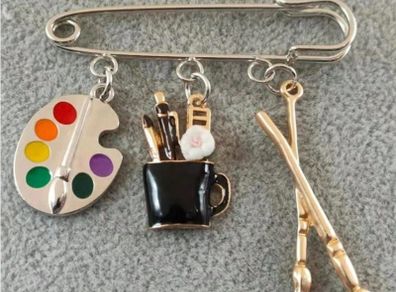 Artist Palette Brooch