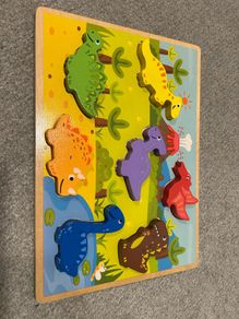 Wooden dinosaurs jigsaw