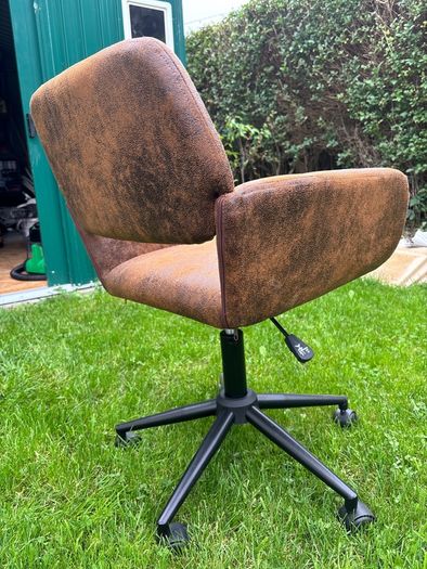 Vintage Style Faux Suede Office Chair