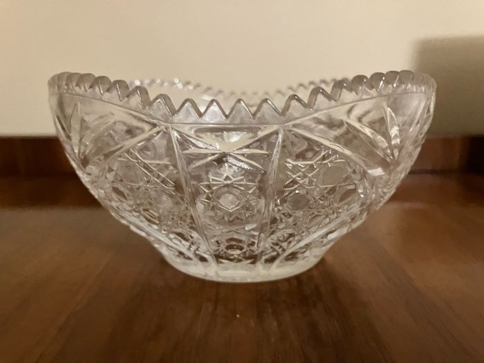 Vintage potpourri cut glass dish