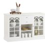 White Sideboard Cabinet with Glass Doors Image 3