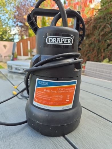 Draper 350W Submersible Water Pump with Float Switch,