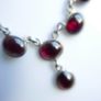 Vintage Garnet Sterling Silver Necklace,925 purity,9/8mm oval Cabochon, Natural Gemstone, Beautiful Silver Necklace, length- 18 " - 14,45g Image 4