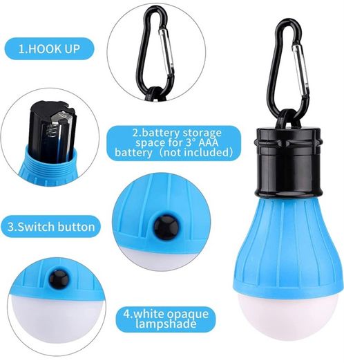 5 Pcs Camping Lights LED Tent Lights with Carabiner Clips Outdoor Mini Camping Lantern Portable LED Tent Lantern Lamp 3 Lighting Modes Hanging Light Waterproof Emergency Camping SOS Signal Light (FREE POSTAGE)