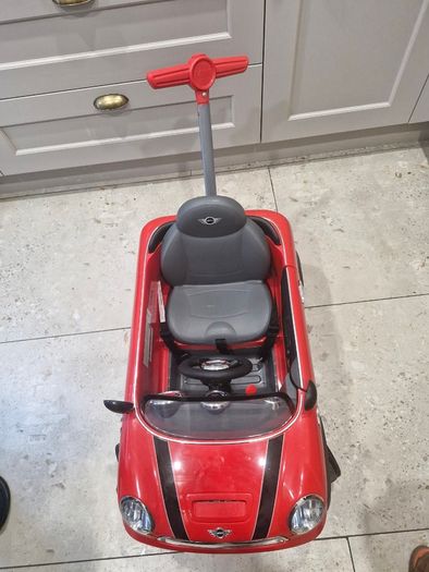 Mini Cooper Play Push Car Ride-On with Parental Handle - Red