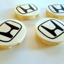 Honda White top black letter 68mm 69mm 70mm Alloy Wheel Center Caps cap Hub Cover Image 3