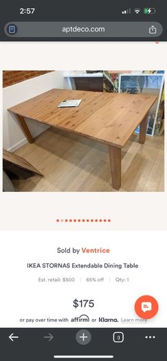 Ikea stornas extendable dining table