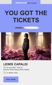 Lewis Capaldi concert tickets