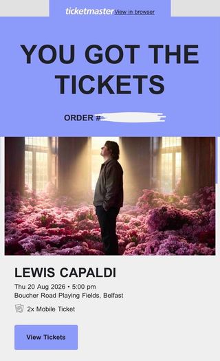 Lewis Capaldi concert tickets