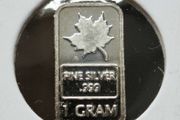 1 gram Silver 999 Bar - Maple Leaf
