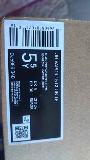 Jr vapor 15 club tf new with box size UK 5