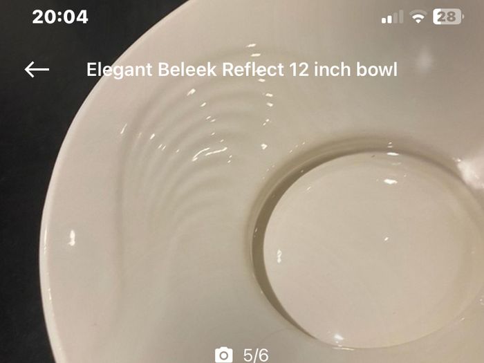 Reduced Belleek living Reflect 12 inch bowl with original sticker