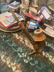 Folklore wooden pipe free postage