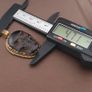 Vintage Gold Plated brass Floral Desgin &carved Skull shape Jade Pendant Image 8