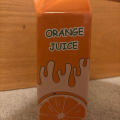 Vintage Ceramic Orange Juice Carton Shaped Vase