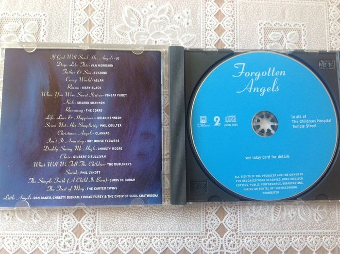 Forgotten Angels Irish Artists Compilation CD.