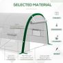 Garden Tunnel Greenhouse 18m 6L x 3W x 2H m - 8 Windows, Zippered Roll-Up Door, Galvanized Steel, PE Cover, White Image 4