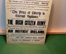 Irish Citizen Army 1913 recruitment metal sign