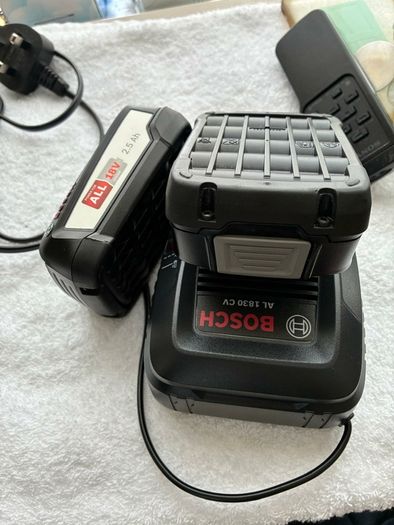 Bosch charger and  batteries