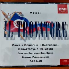 CD Set Verdi: Il Trovatore EMI Records 2CDs / Cappuccilli / Price / Bonisolli / Obraztsova / Raimondi /Karajan, VG condition.