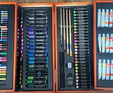 Art Studio Classic - 144 Piece Deluxe Wooden Art Set / Artist Box