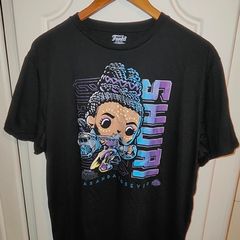 Funko Men's Black T-shirt Shuri Wakanda Forever Marvel