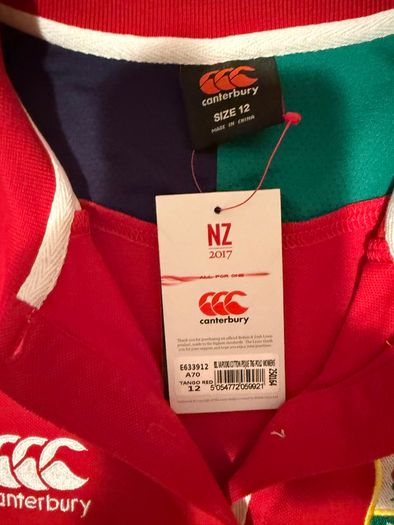 British and Irish Lions 2017 NZ Tour Polo Shirt - Size 12