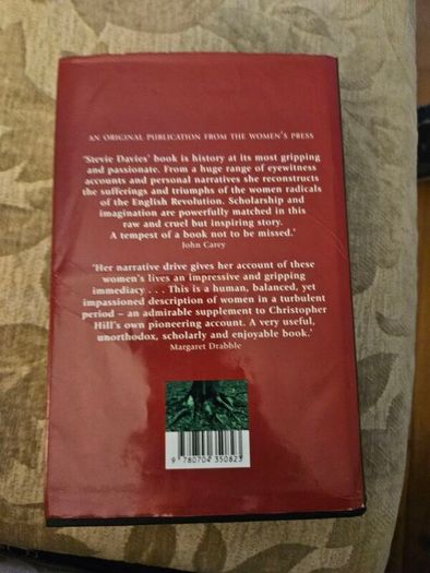 Unbridled Spirits. Women Of The English Revolution: 1640-1660. By Stevie Davies. First Edition Hardback With Dustjacket In Good Condition.  See Photos For Same .