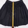 Reiss Black Button Front Gathered High Waisted Flared Mini Skirt 6UK/34EU Image 10