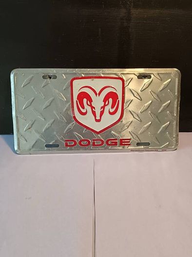 Official (NOS) Dodge Aluminum Car plate