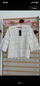 Bnwt Vero Moda top size small ivory white lace top