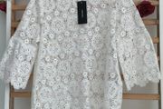 Bnwt Vero Moda top size small ivory white lace top