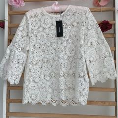 Bnwt Vero Moda top size small ivory white lace top