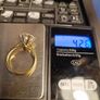 18ct Vermeil 5.5 carat Moissanite Solitaire Ring Image 4